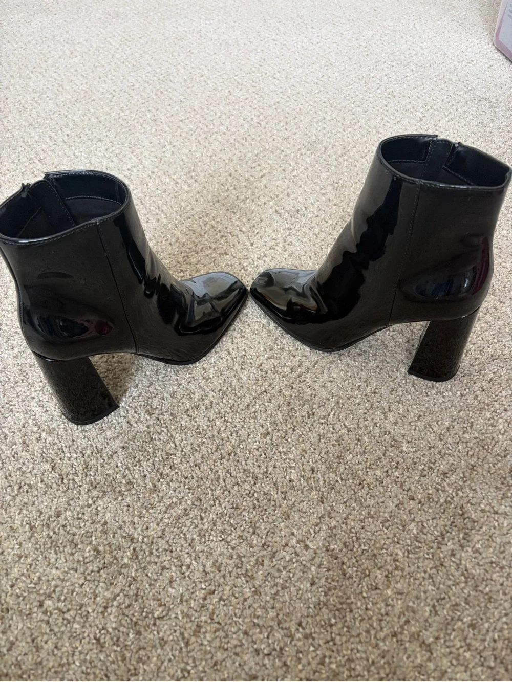 Women's Black Ankle Boots - Stylish Block Heel